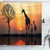 Wild Woods Animal Printed Giraffe Shower Curtain For Your Bathroom