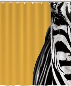 Wild Zebra Animal Print Shower Curtain For Safari Themed Bathrooms