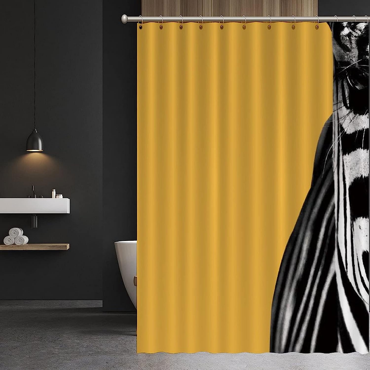 Wild Zebra Animal Print Shower Curtain For Safari Themed Bathrooms - Image 3