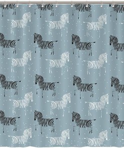 Wild Zebra Animal Shower Curtain - Custom Durable Fabric