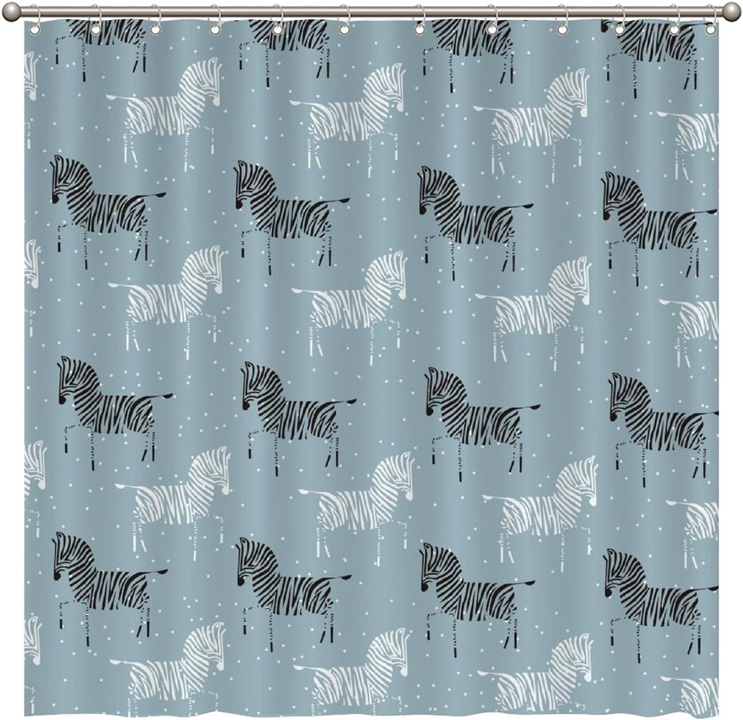 Wild Zebra Animal Shower Curtain - Custom Durable Fabric
