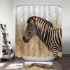Wild Zebra Shower Curtain in a Realistic Photo Print for a Unique Bathroom Design