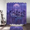 Wildebeest and Zebra Shower Curtain - Stunning African Wildlife-Inspired Bathroom Decor 