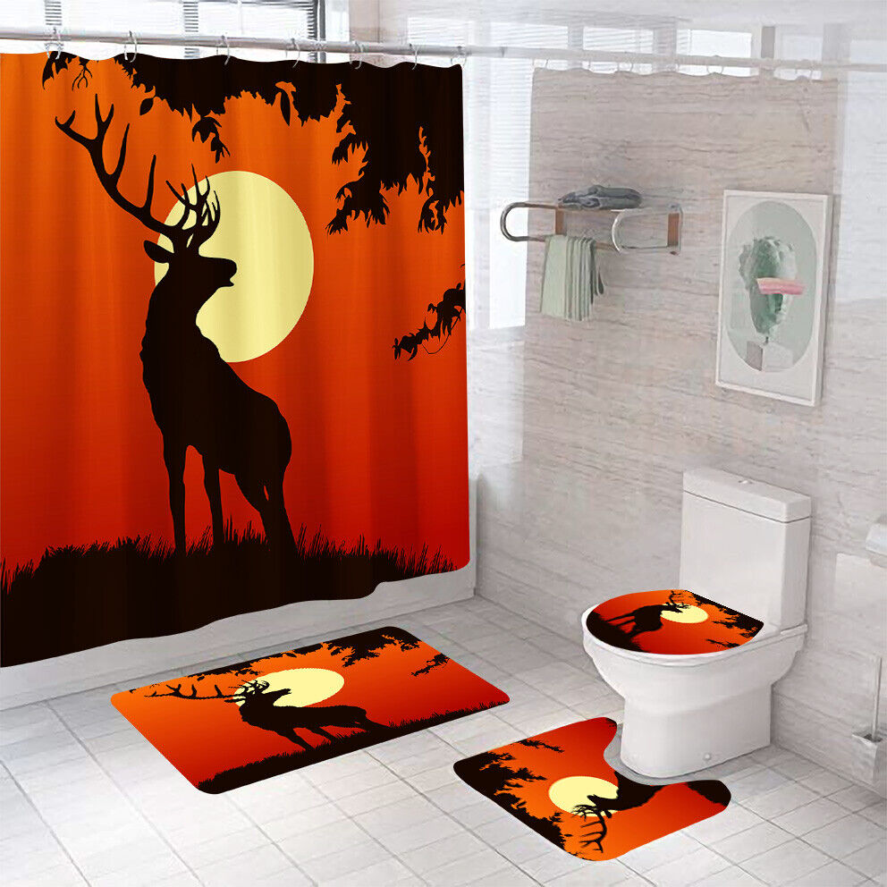 Wilderness Deer Shower Curtain With Outdoor Prints
