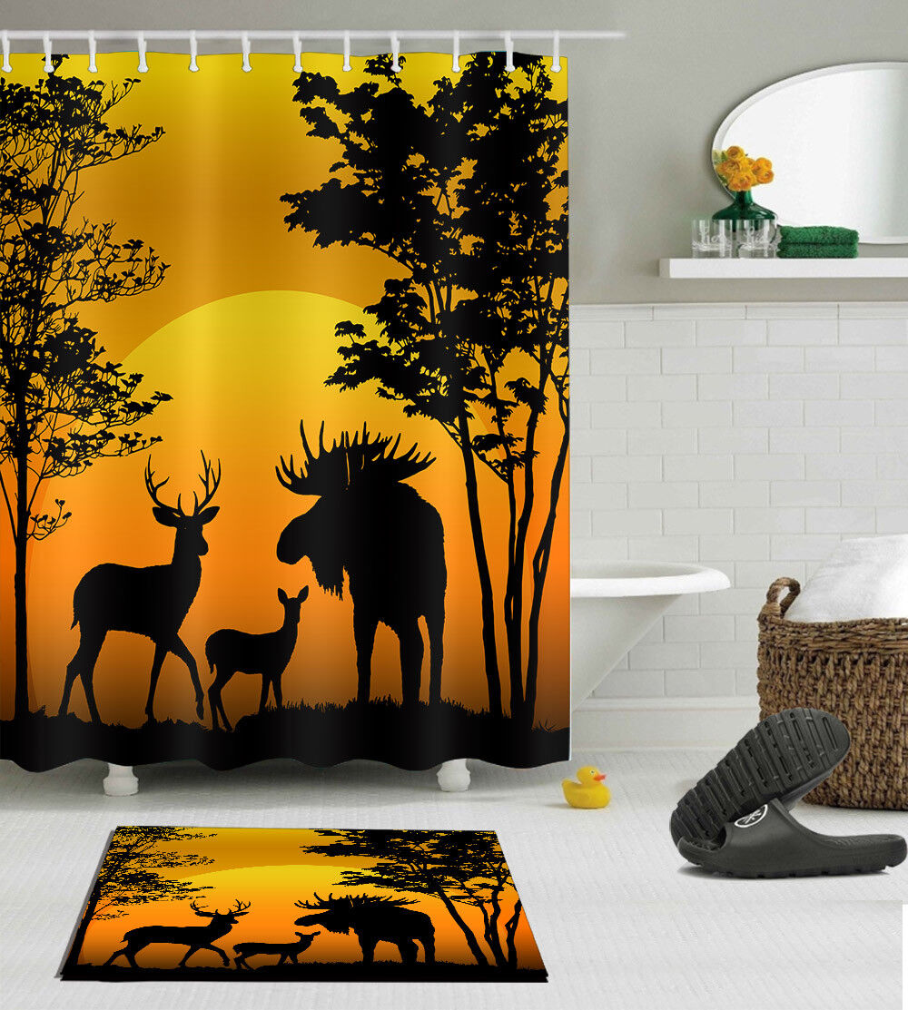 Wilderness-Themed Deer Shower Curtain For Outdoor Enthusiasts - Image 2