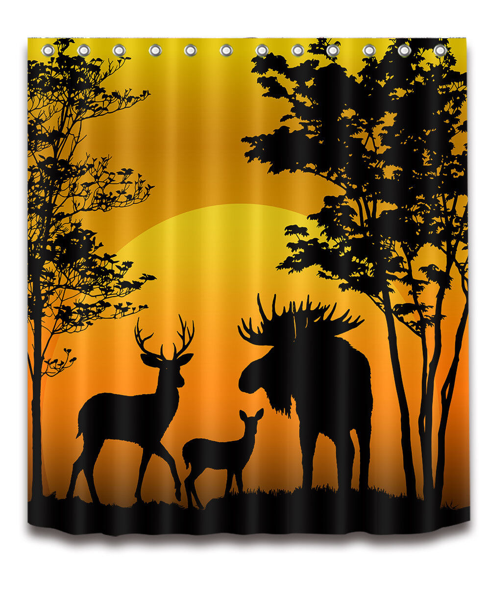Wilderness-Themed Deer Shower Curtain For Outdoor Enthusiasts - Image 4