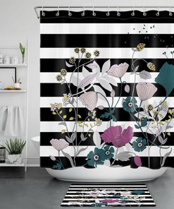 Wildflower Botanical Shower Curtain - Gorgeous Floral Design for Your Bathroom 