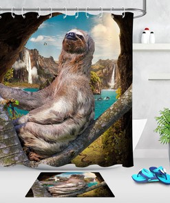 Wildlife Animal Landscape Funny Koala Shower Curtain For Bathroom Decor