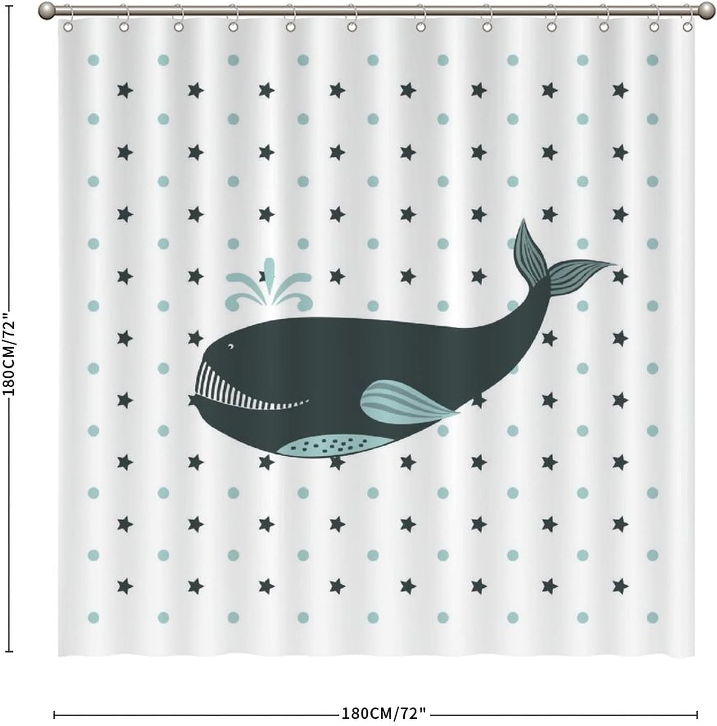 Wildlife Animal Print Shower Curtain - Custom Durable Fabric - Image 2