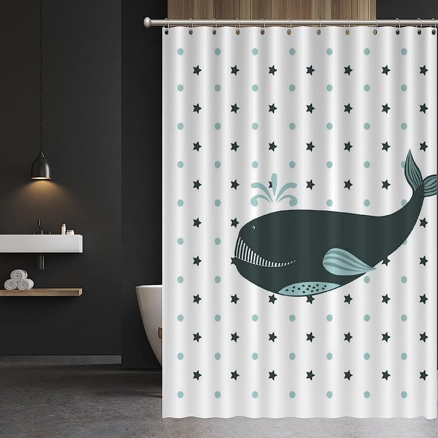 Wildlife Animal Print Shower Curtain - Custom Durable Fabric - Image 3