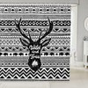 Wildlife Animal Print Shower Curtain with Hunting Elk Bear for Kids Boys Teens Room Decor