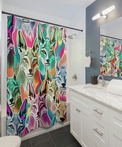 Wildlife Animal Printed Shower Curtain For Nature Lovers Bathroom Decor