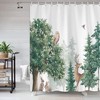 Wildlife Animal Shower Curtain For Rustic Farmhouse Bathroom Decor