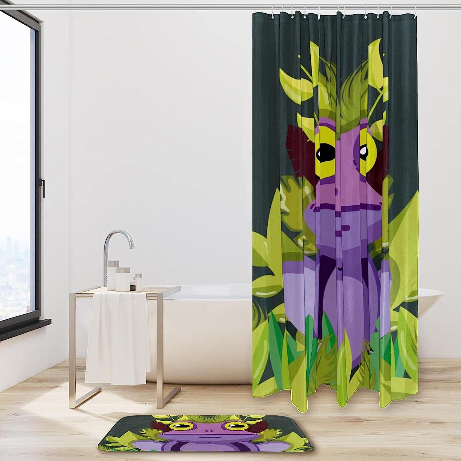 Wildlife Animals Shower Curtain - Cute Frog Design For Bathroom - Image 2