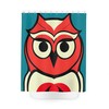 Wildlife Art Neon Owl Shower Curtain for Nature Lovers 