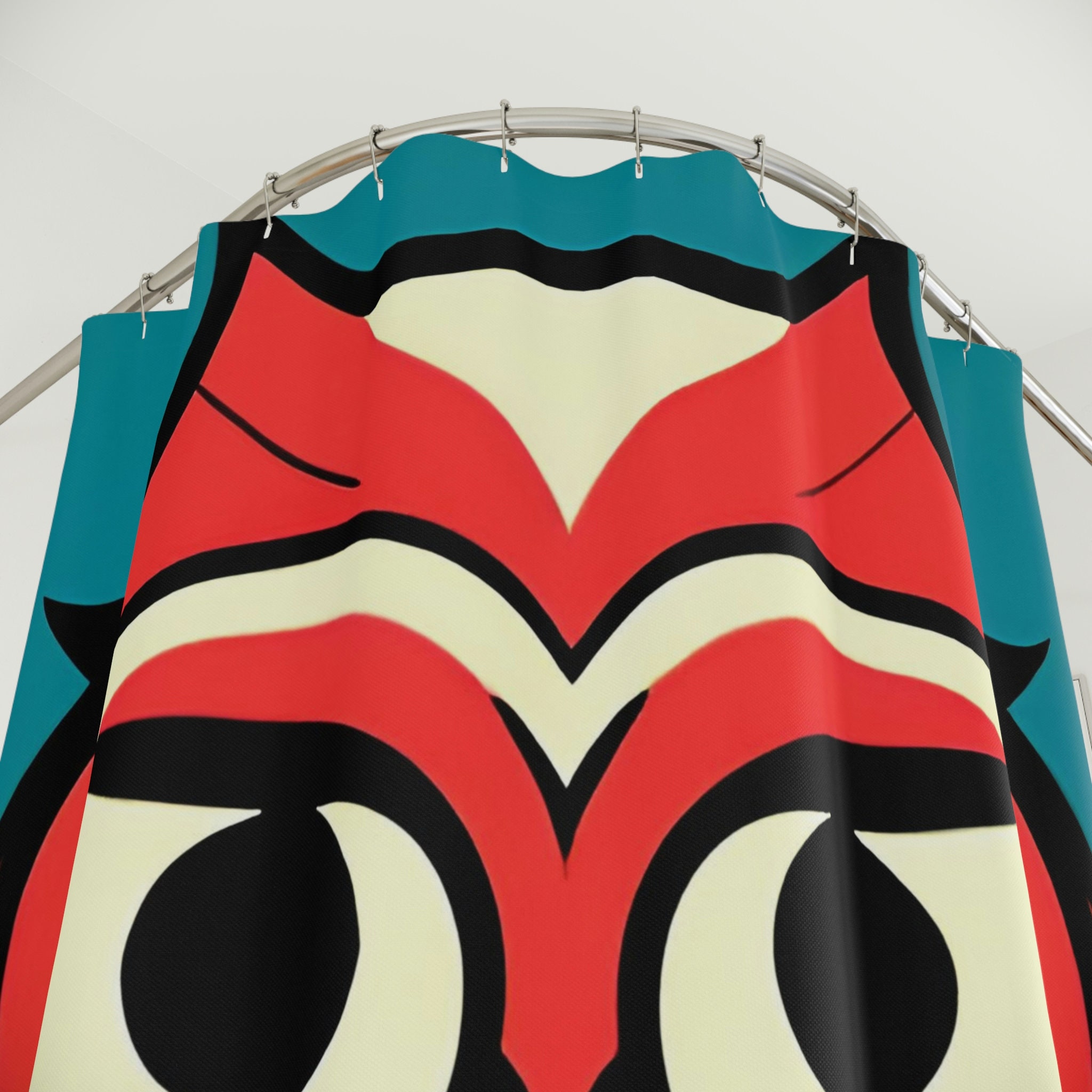 Wildlife Art Neon Owl Shower Curtain for Nature Lovers