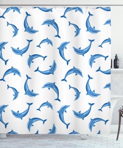 Wildlife Dolphin Shower Curtain For Under The Sea