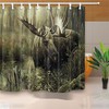 Wildlife Forest Moose Print Shower Curtain for Bathroom