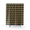 Wildlife Forest Moose Print Shower Curtain for Lodge Bathroom
