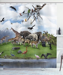 Wildlife Forest Scene Shower Curtain