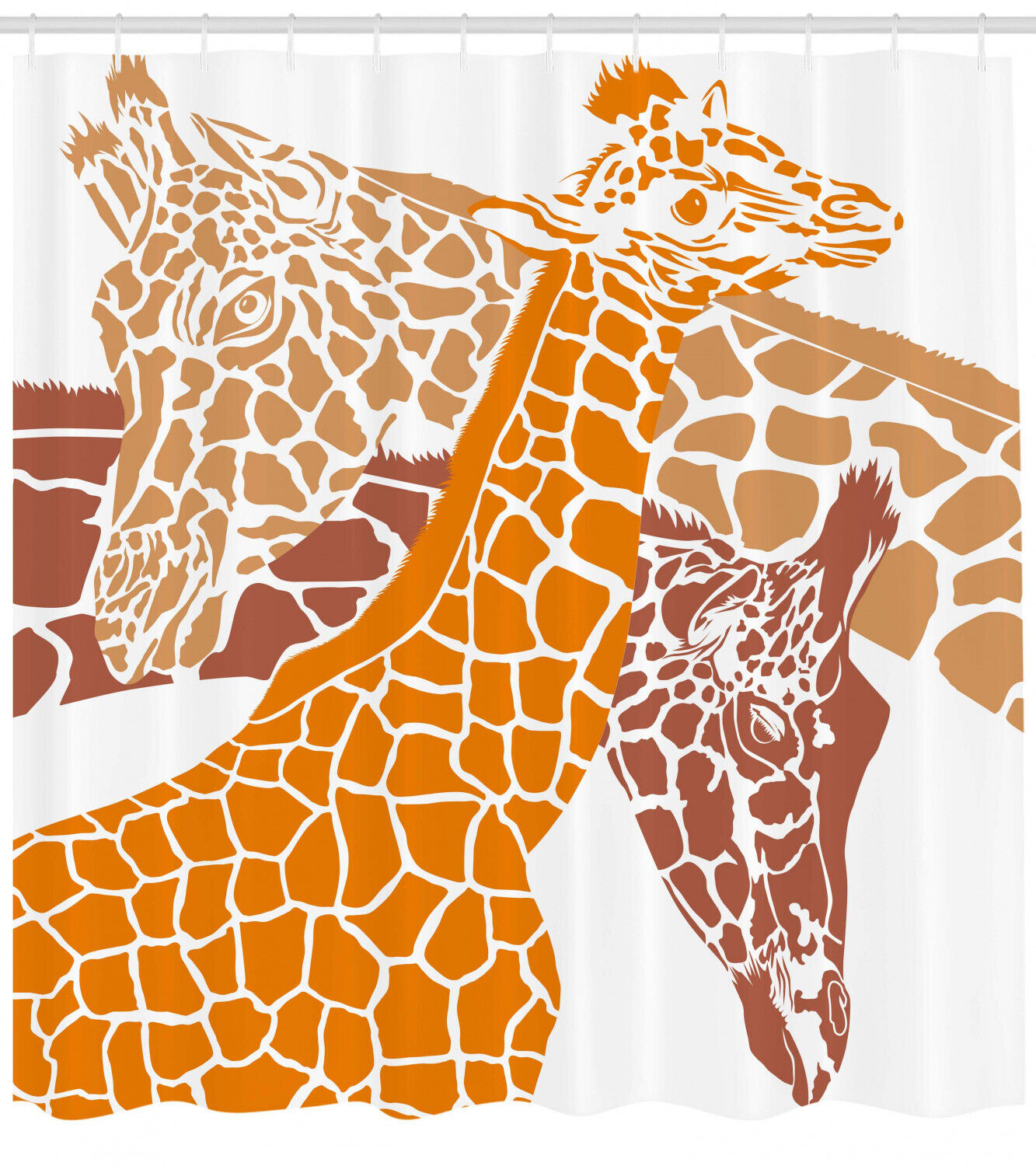 Wildlife In Africa Giraffe Shower Curtain, Stylish And Unique Bathroom Decor