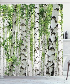 Wildlife Nature Forest Shower Curtain For Summer Decoration - Forest Shower Curtain Wildlife Nature Summer Print