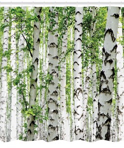 Wildlife Nature Forest Shower Curtain For Summer Decoration - Forest Shower Curtain Wildlife Nature Summer Print