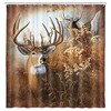 Wildlife Painting Deer Shower Curtain - Woodsy Animal Bathroom Decor