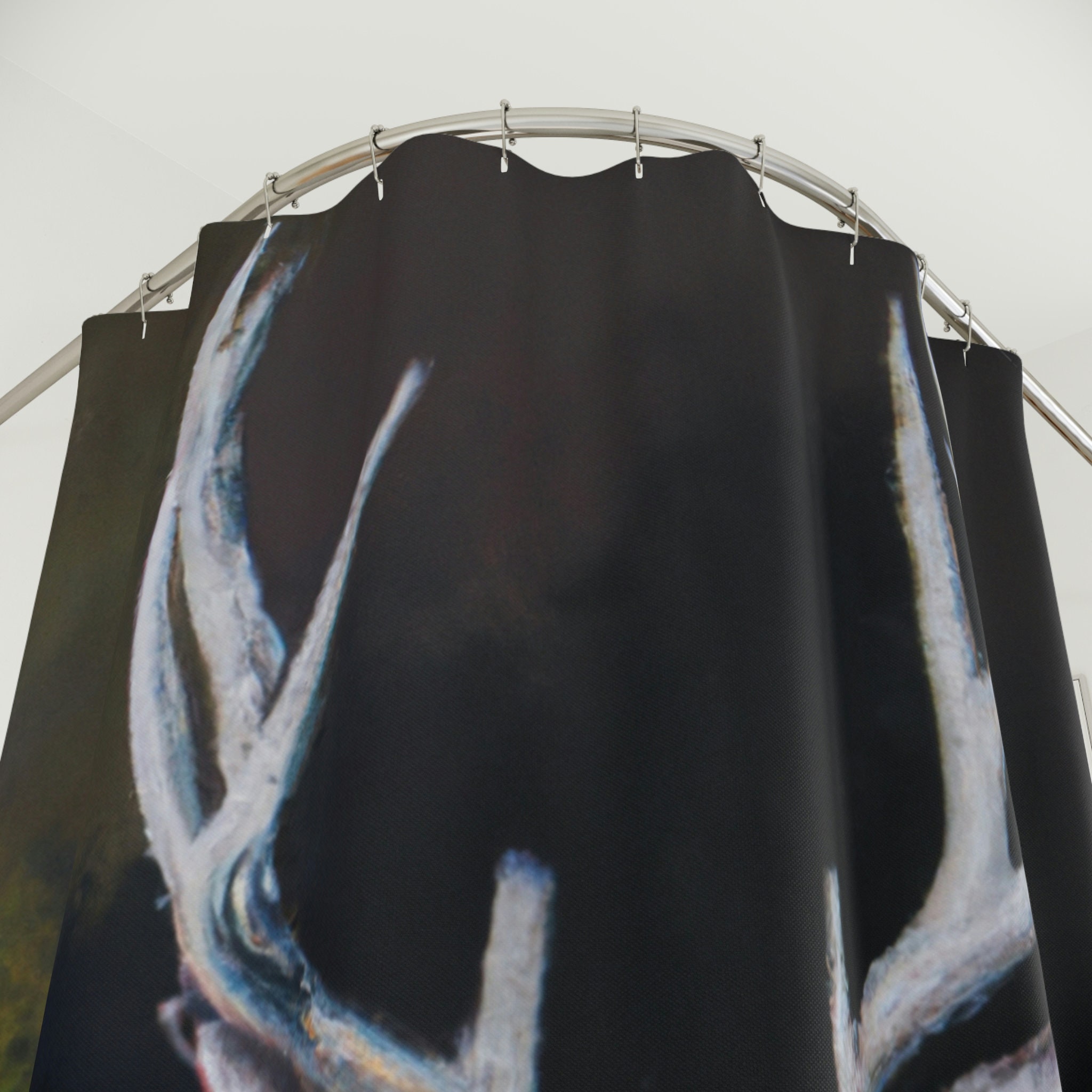 Wildlife Photography Deer Shower Curtain For Nature Enthusiasts - Image 2