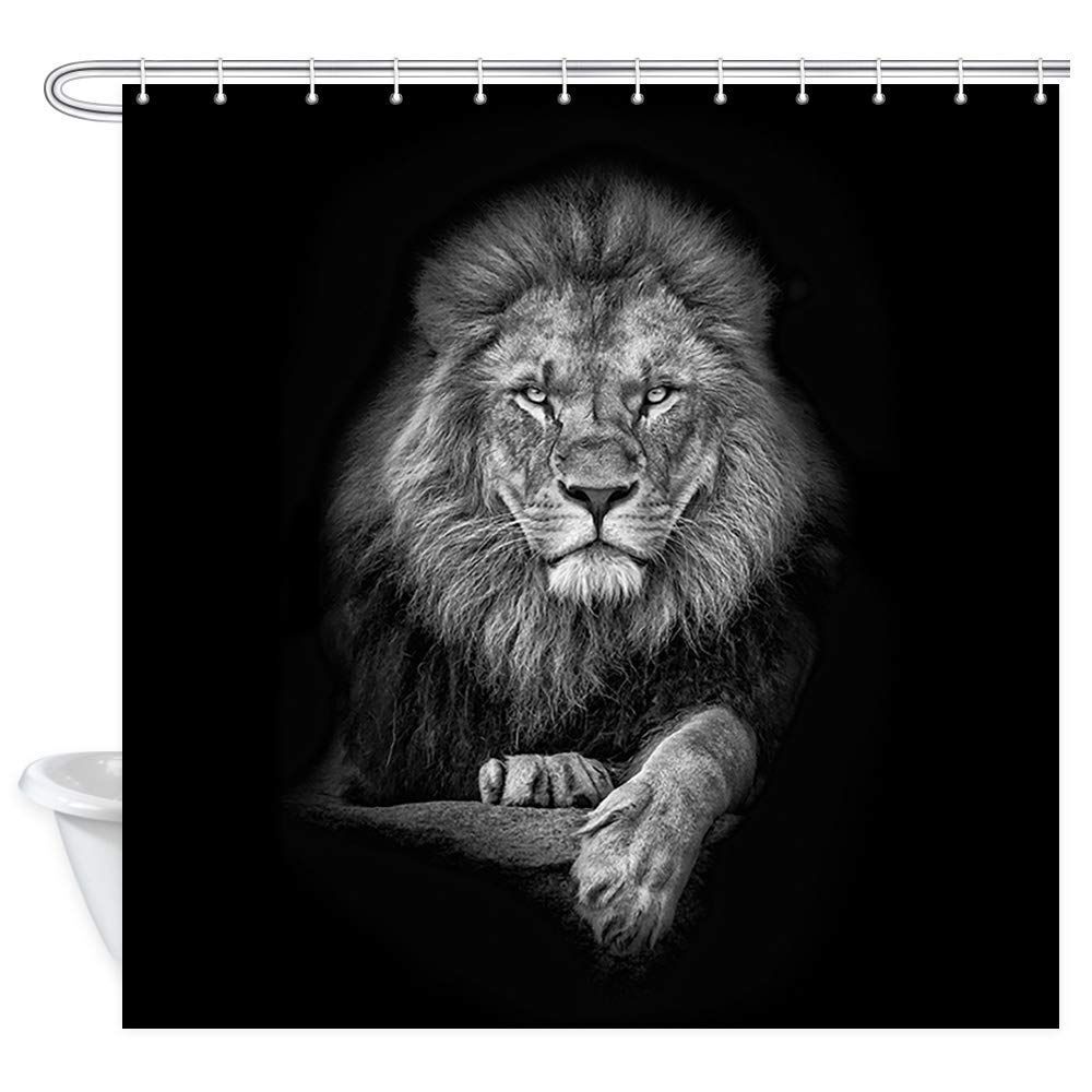 Wildlife Shower Curtain With Deer & Forest Design For Rustic Bathroom Decor