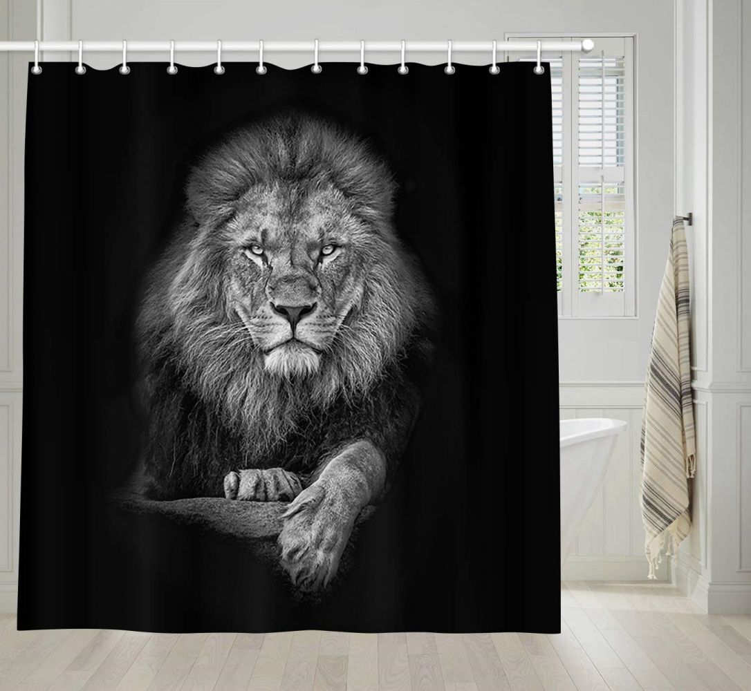 Wildlife Shower Curtain With Deer & Forest Design For Rustic Bathroom Decor - Image 2