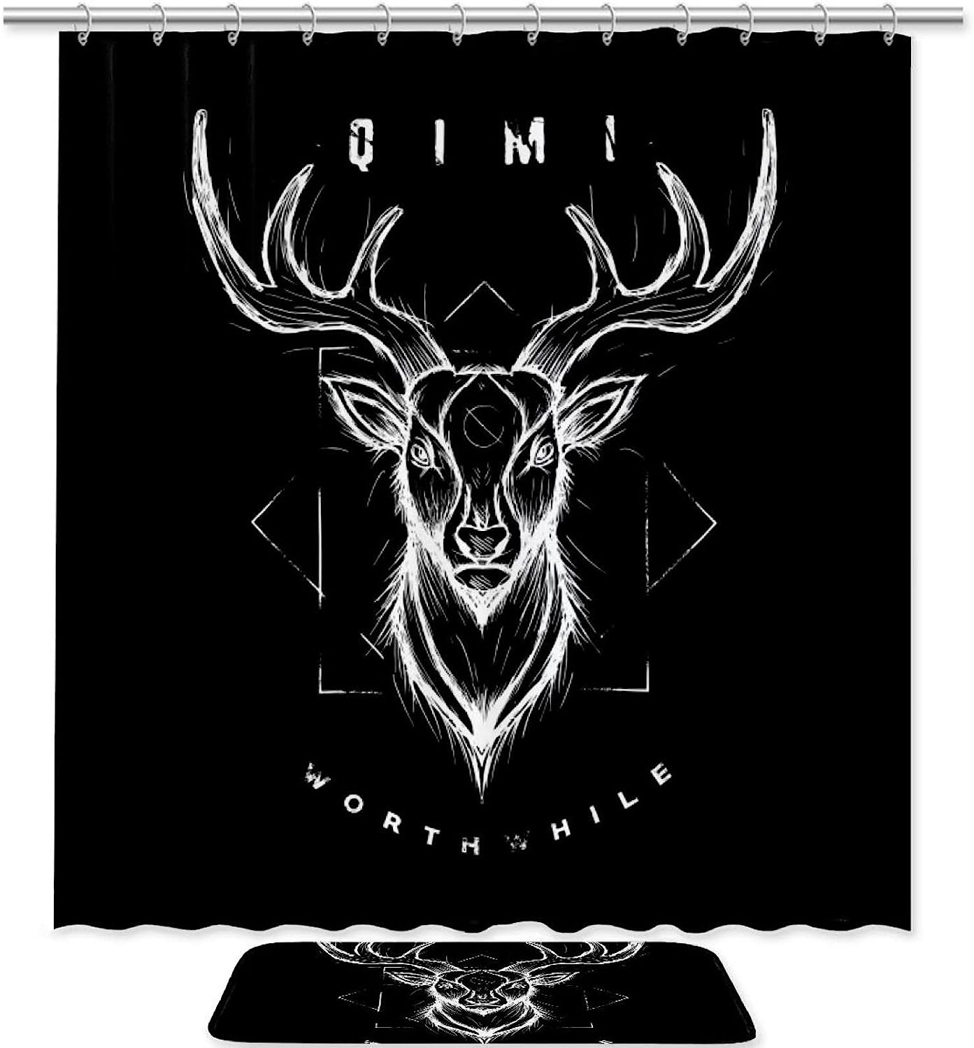 Wildlife Shower Curtain With Deer Print For Nature Lovers