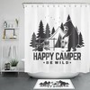 Wildlife Tent And Picnic Bear Shower Curtain For Bathroom