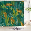 Wildlife Tigers and Leopards in Jungle Shower Curtain for Nature-Inspired Bathroom Decor