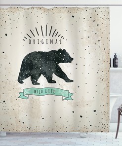 Wildlife-Inspired Shower Curtain For Bathroom With Animals Design