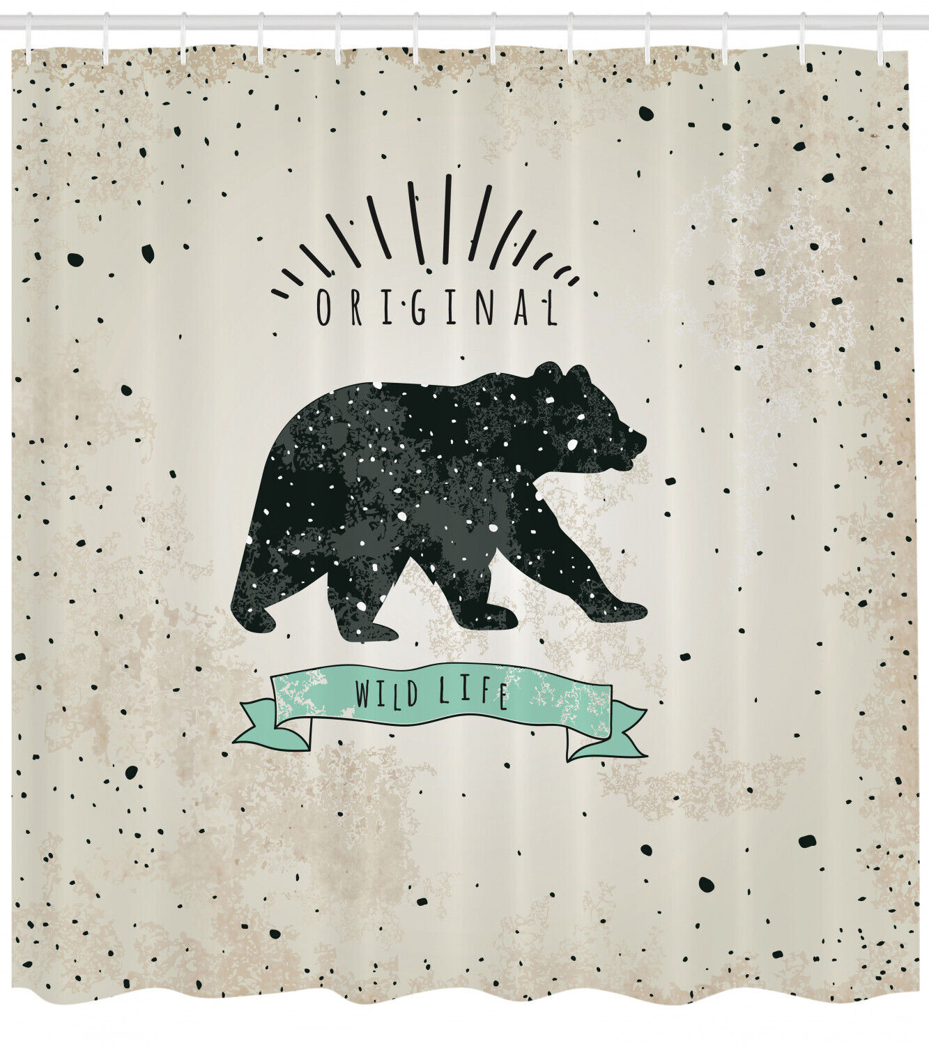 Wildlife-Inspired Shower Curtain For Bathroom With Animals Design - Image 2
