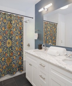 William Morris Boho Pattern Shower Curtain - Bathroom Decorative Ideas