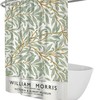 William Morris Bright Green Plant Shower Curtain for a Vibrant and Refreshing Bathroom Decor