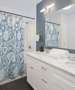 William Morris Engels Shower Curtain - Vintage Bathroom Accessory