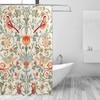 William Morris Flower Pattern Shower Curtain - Narrow Fall Farmhouse Bath Decor