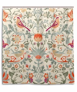 William Morris Flower Shower Curtain - Waterproof for Bathroom Bathtubs