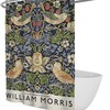 William Morris Flower and Bird Shower Curtain for a Nature-inspired and Serene Bathroom Decor