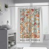 William Morris Orange Flower Shower Curtain - Modern Simple Art Bathroom Decor