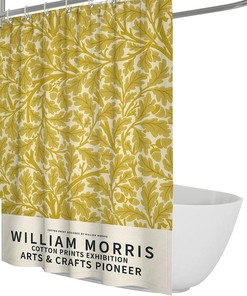 William Morris Poetic Autumn Leaves Shower Curtain for a Serene and Peaceful Bathroom Decor