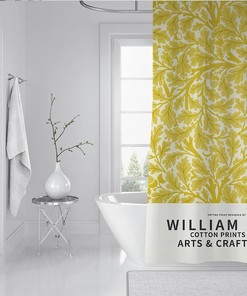 William Morris Poetic Autumn Leaves Shower Curtain for a Serene and Peaceful Bathroom Decor