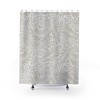 William Morris Vintage English Bathroom Accessory with Soft Beige Latte White Shower Curtain