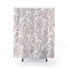 William Morris Vintage English Bathroom Accessory with Soft Beige & White Thistle Shower Curtain