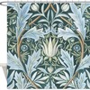 William Morris Wallpaper Print Shower Curtain, Decorative Fabric Bath Curtain