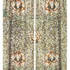William Morris-Inspired Vintage Art Blackout Curtains in Honeysuckle Vintage Floral Design for Your Living Room