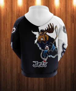 Winnipeg Jets 3D Cartoon Graphic Zip-Up Hoodie For Fans